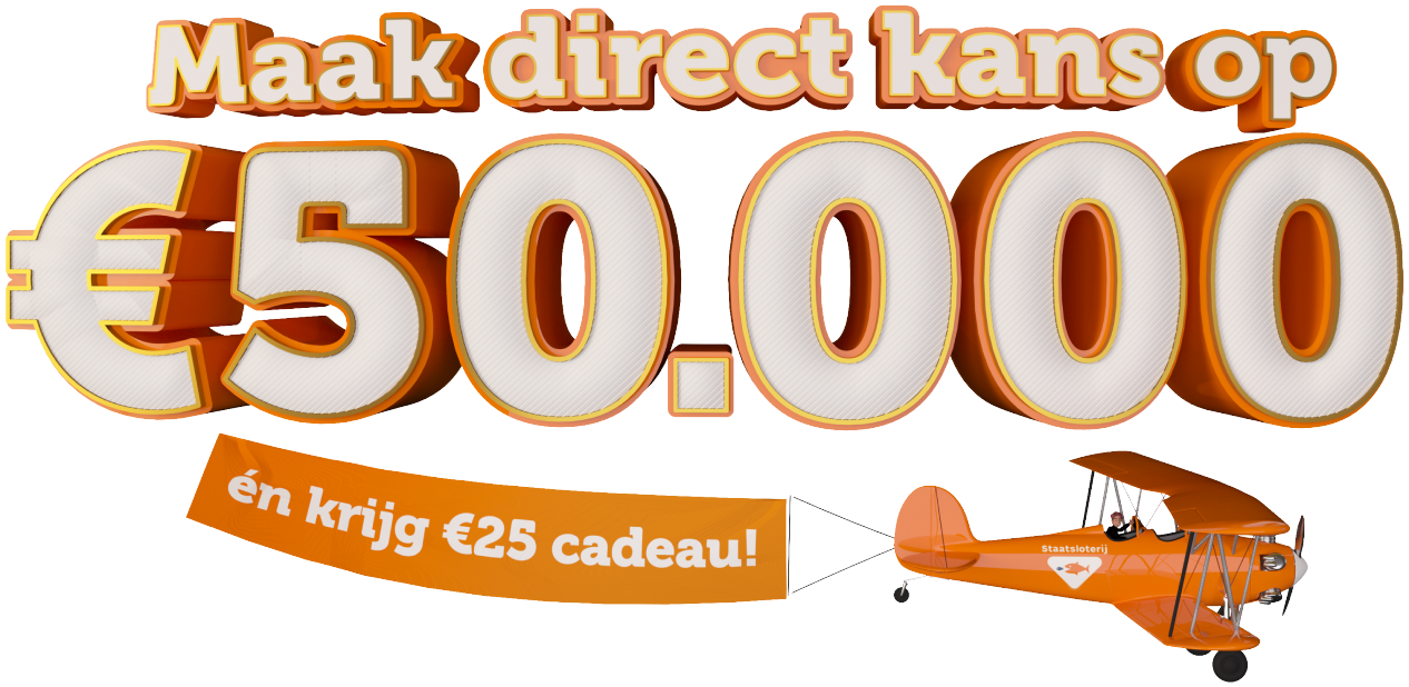 Stuntweken: krijg €25,- cadeau en zie direct of je €50.000,- wint